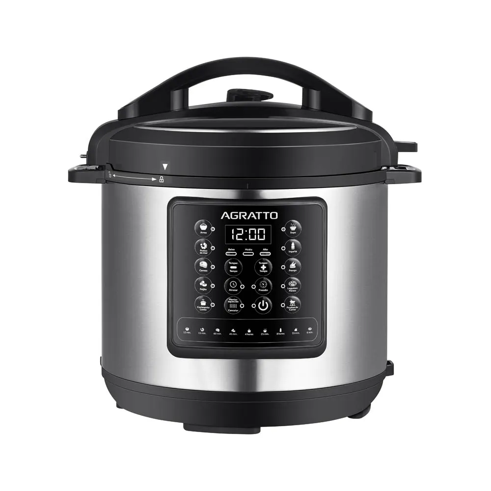 Panela de Pressão Agratto Digital 6L 220V Inox