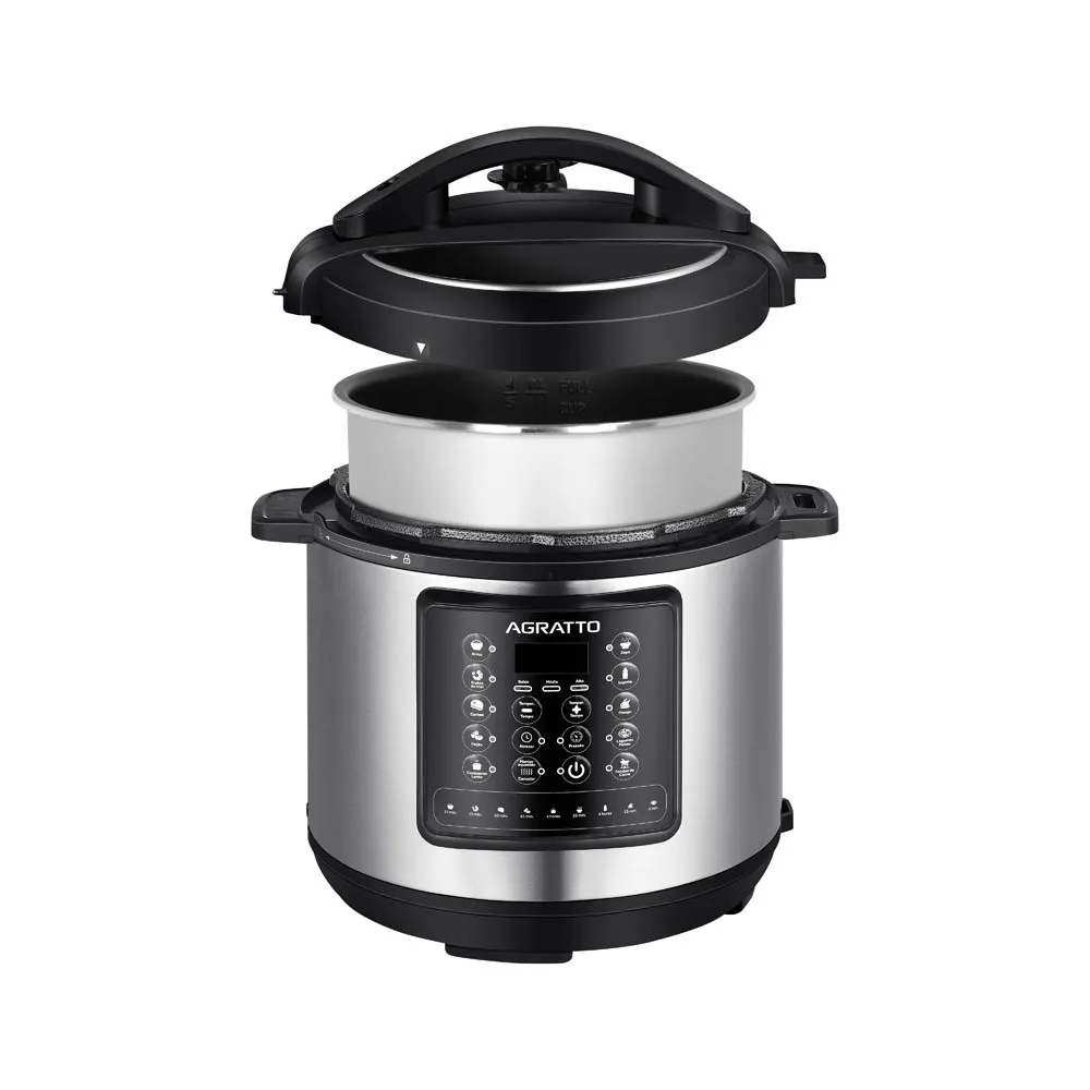Panela de Pressão Agratto Digital 6L 220V Inox